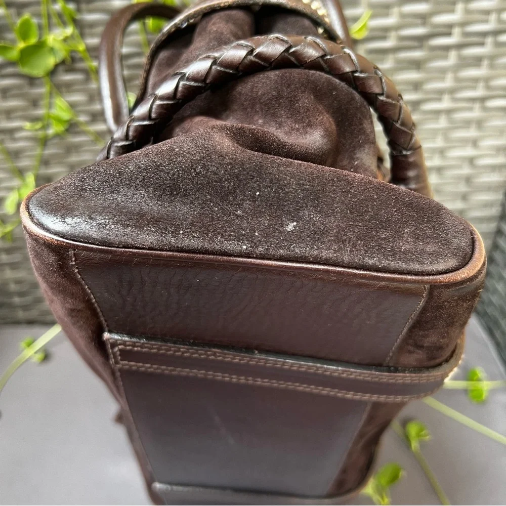 Luella Gisele Bartley Special Edition Satchel Chocolate Brown Leather Suede Boho